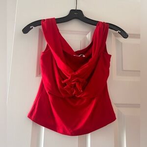 Reformation Red Sleeveless Top